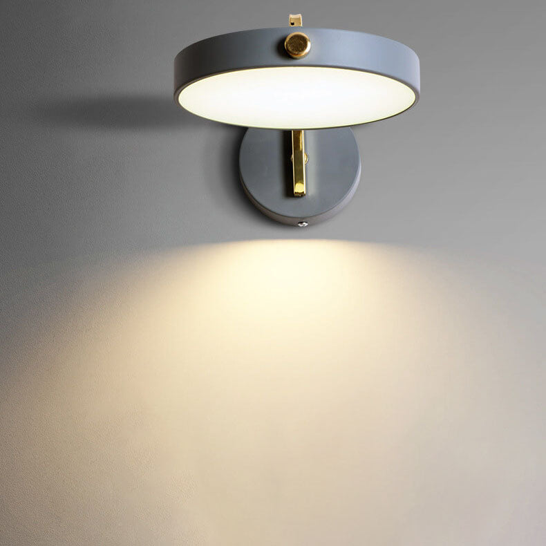 Macaron Color Round Head Iron Acrylic LED Wall Sconce Lamp