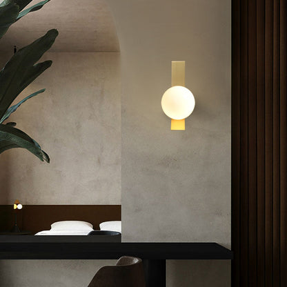Simplicity Glass Ball Shade 1/2-Light Wall Sconce Lamp