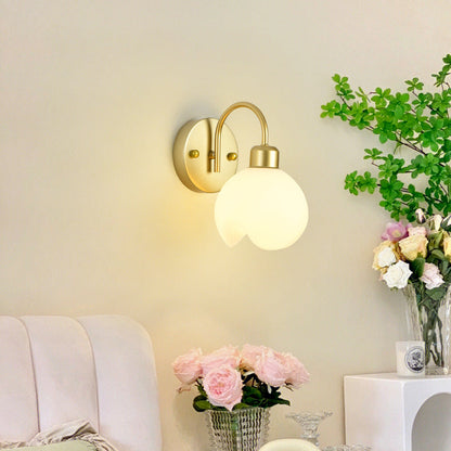 Modern Simplicity Iron ABS Flower 1-Light Wall Sconce Lamp