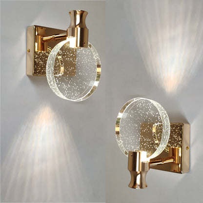 Nordic Hardware Crystal Round LED Wall Sconce Lamp