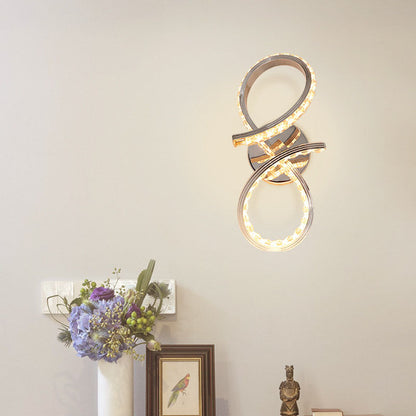 Creative Strip Aluminum Crystal LED Wall Sconce Lamp