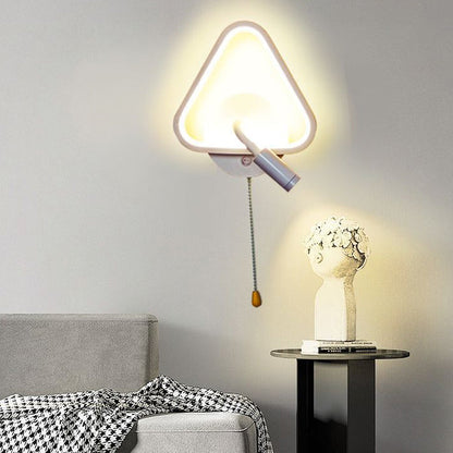 Triangle Iron PC LED Wall Sconce Lamp With Spotlight
