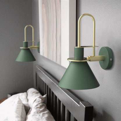 Scandinavian Macaron Horn Iron 1-Light Wall Sconce Lamp