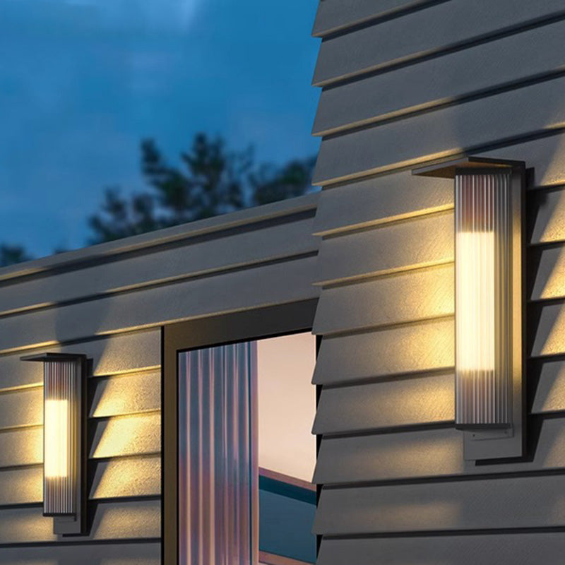 Simplicity PC Triangular Prism LED Outdoor Wall Sconce Lamp