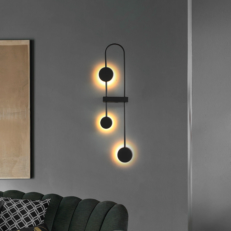 Nordic Round Geometric Metal Acrylic LED Wall Sconce Lamp