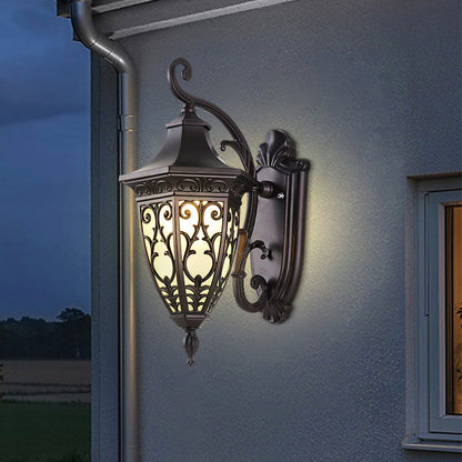 Waterproof Aluminum Glass 1-Light Outdoor Wall Sconce Lamp