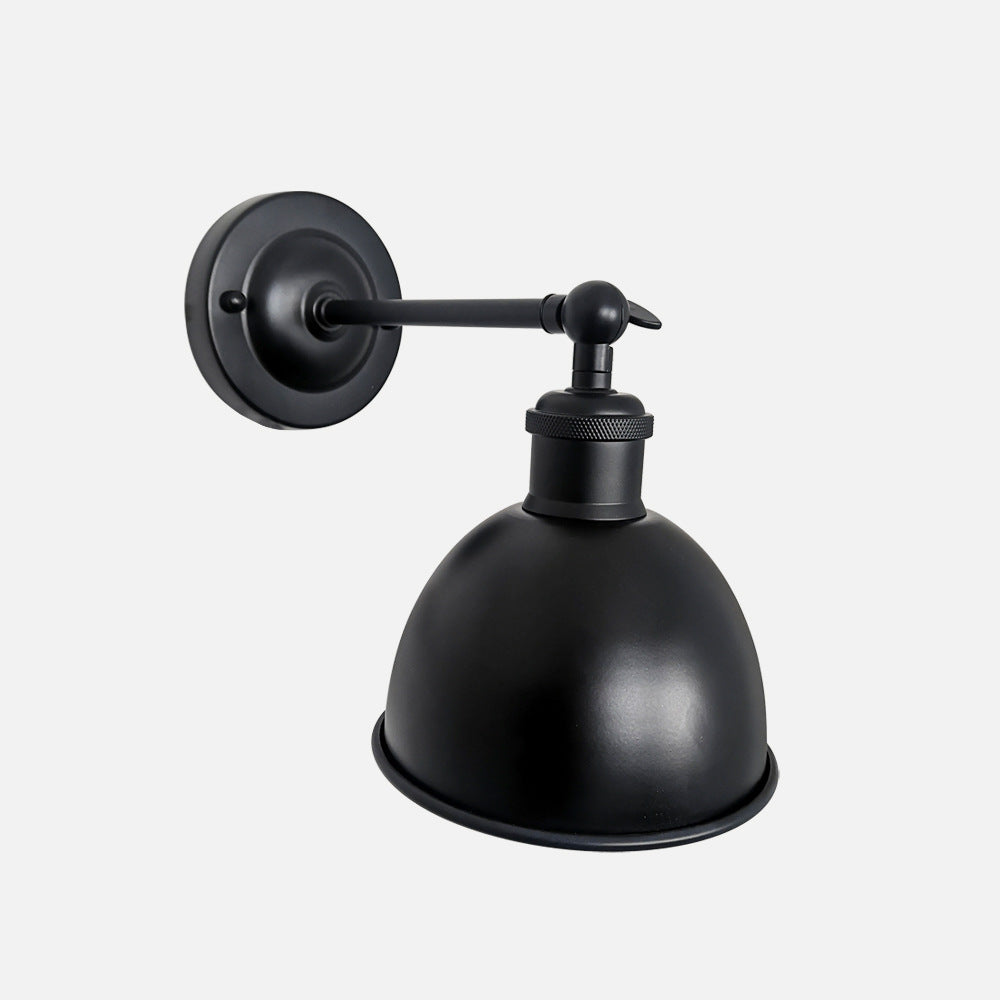 Iron Shade Rocker Arm 1-Light Wall Sconce Lamp