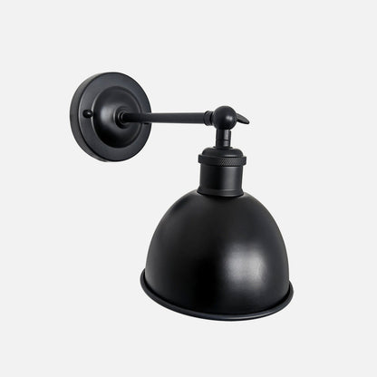 Iron Shade Rocker Arm 1-Light Wall Sconce Lamp