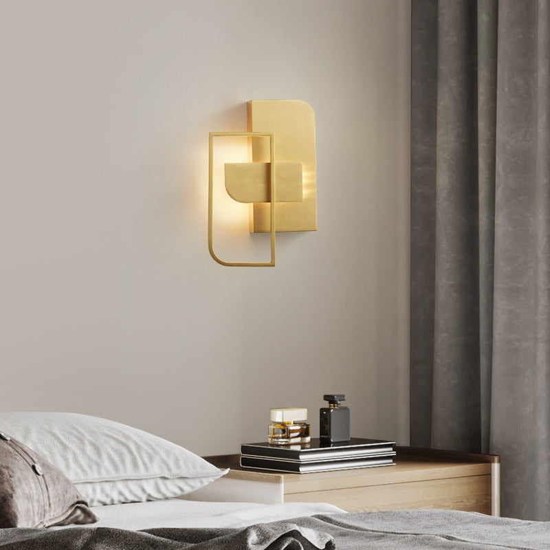 Mid-century Rectangular Geometric LED Wall Sconce Lamp