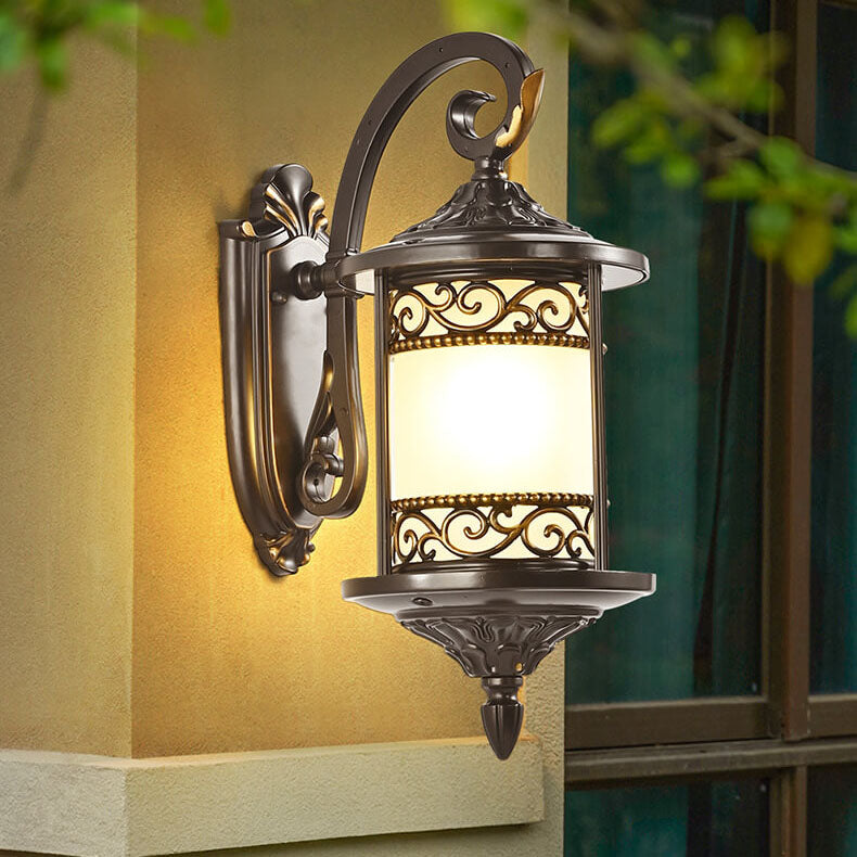 Cylindrical Outdoor Waterproof 1-Light Wall Sconce Lamp