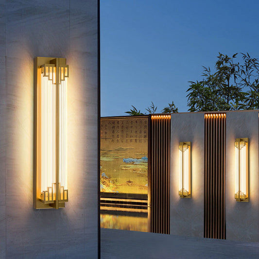 Chinese Stainless Steel Glass LED Wall Sconce Lamp