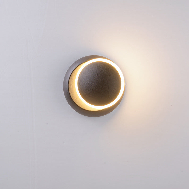 Minimalist Round Rotatable Aluminum PC LED Wall Sconce Lamp