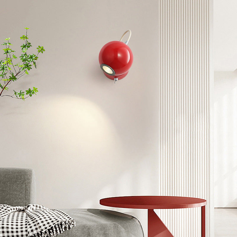 Scandinavian Sphere Cylinder Iron LED Wall Sconce Lamp