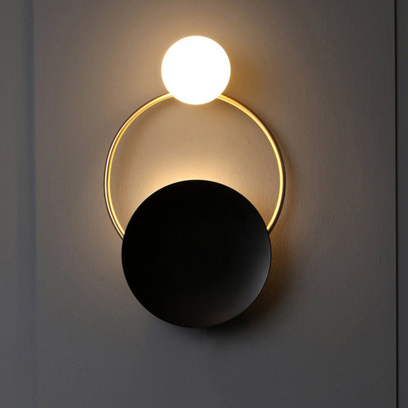 Nordic Iron Glass Round Ball 1-Light Wall Sconce Lamp