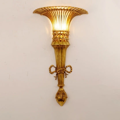 Umbrella Shape Half Round Iron 1-Light Wall Sconce Lamp