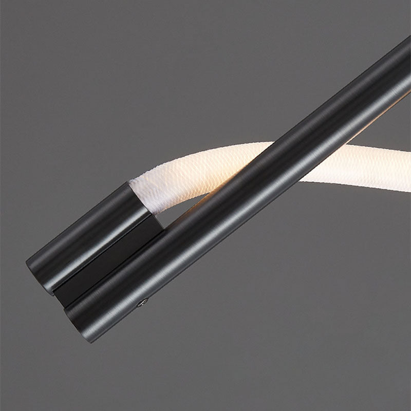 Cylinder Wave Stripe Copper Acrylic LED Wall Sconce Lamp