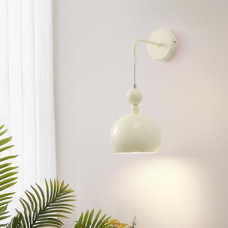 Scandinavian Gourd Iron Glass 1-Light Wall Sconce Lamp