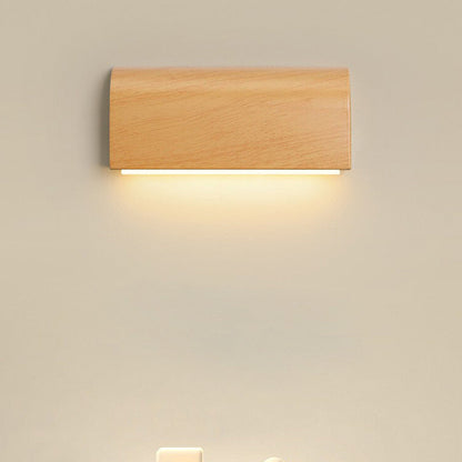 Japanese Aluminum Rectangular Shade LED Wall Sconce Lamp