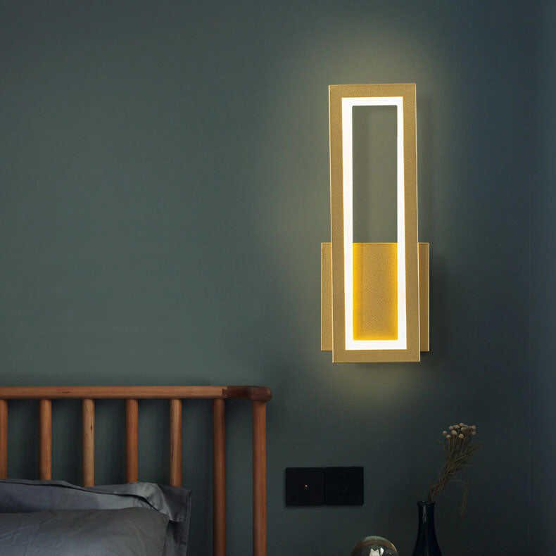 Solid Color Rectangular Acrylic LED Wall Sconce Lamp