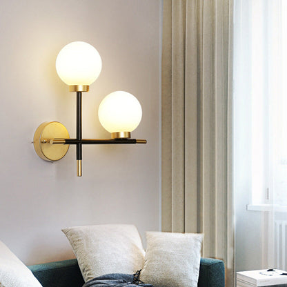 Simplicity Bean Molecular Glass 2-Light Wall Sconce Lamp