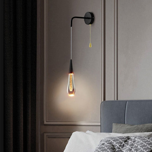Modern Luxury Teardrop Shape Crystal LED Wall Sconce Lamp