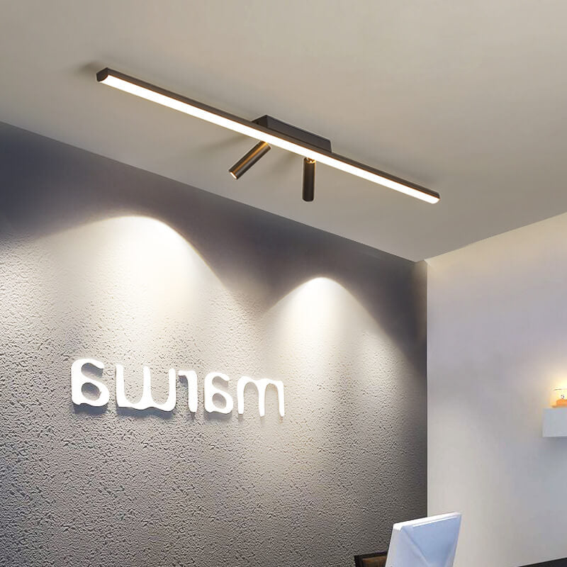 Nordic Minimalist Acrylic Long Strip Track Spotlight LED Flush Mount Ceiling Light
