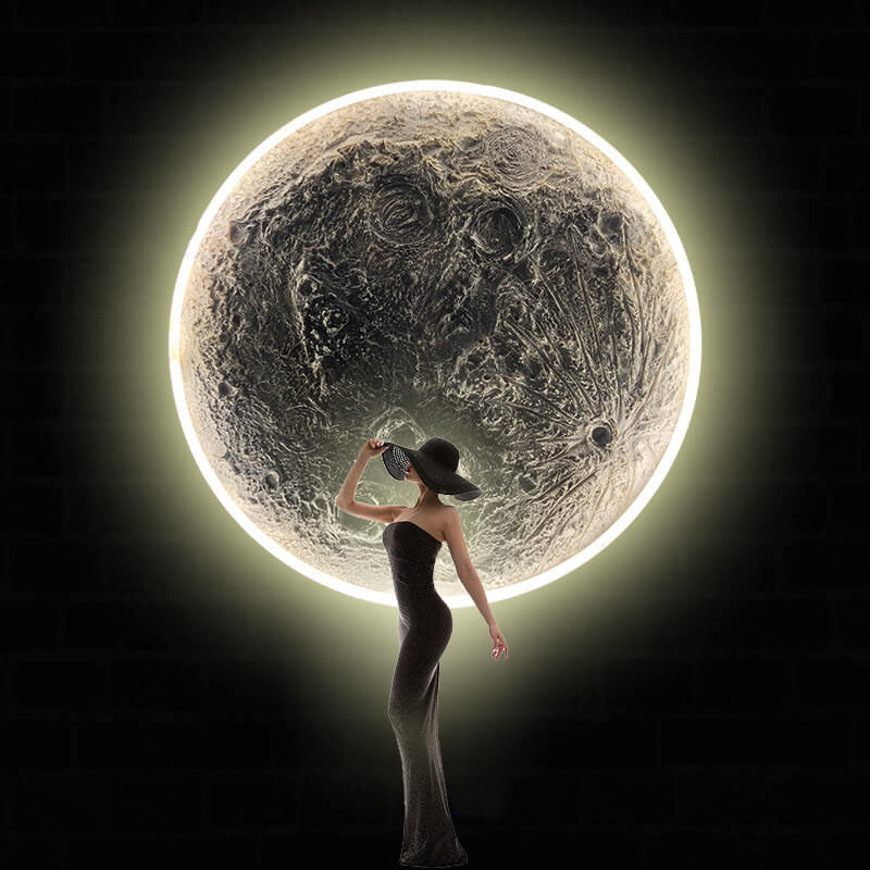 Minimalist Creative Moon Aluminum LED Wall Sconce Lamp