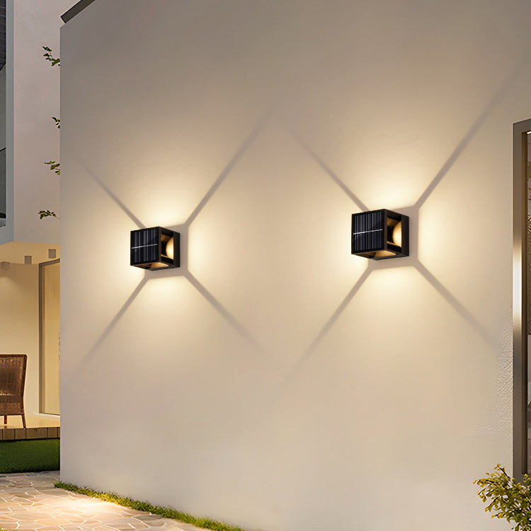 Simplicity LED Solar Waterproof Outdoor Wall Sconce Lamp