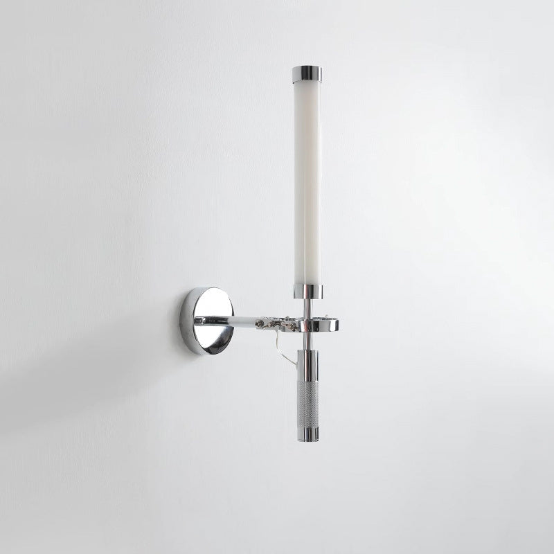 Minimalist Cylindrical Iron Glass LED Wall Sconce Lamp