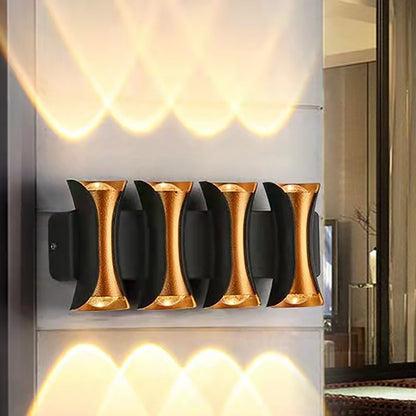 Waterproof Rectangle Aluminum Glass LED Wall Sconce Lamp