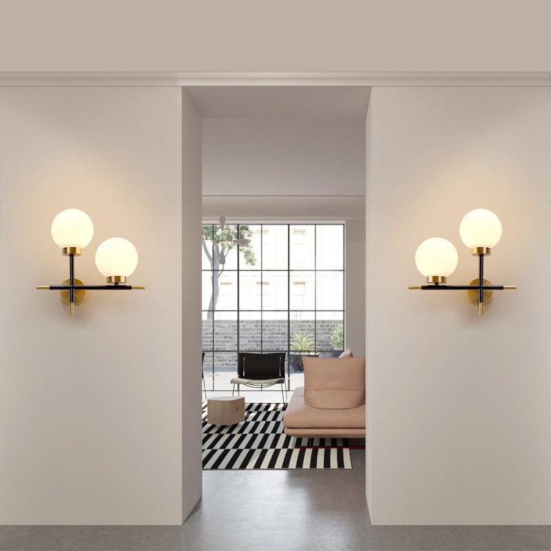 Simplicity Bean Molecular Glass 2-Light Wall Sconce Lamp