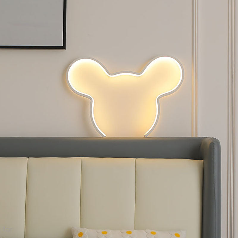 Cartoon Mouse Strip Aluminum Silicone LED Wall Sconce Lamp