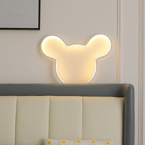 Cartoon Mouse Strip Aluminum Silicone LED Wall Sconce Lamp