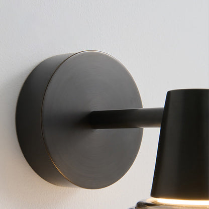 Nordic Full Copper Acrylic Conical LED Wall Sconce Lamp
