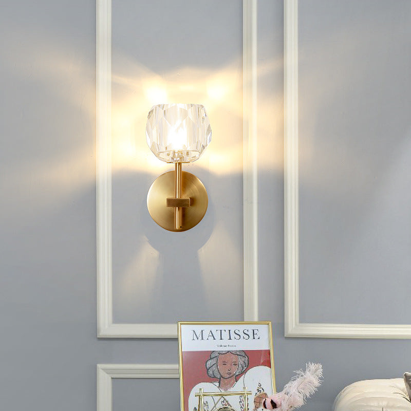 Mid-Century Iron Straight Pole 1-Light Wall Sconce Lamp