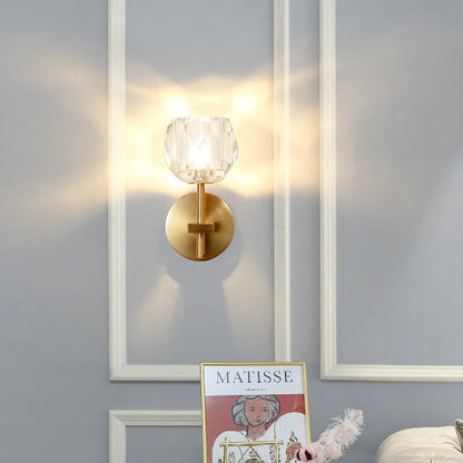 Mid-Century Iron Straight Pole 1-Light Wall Sconce Lamp
