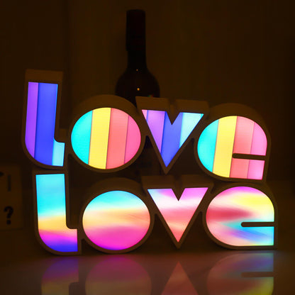 Contemporary Love Letters Table Lamp