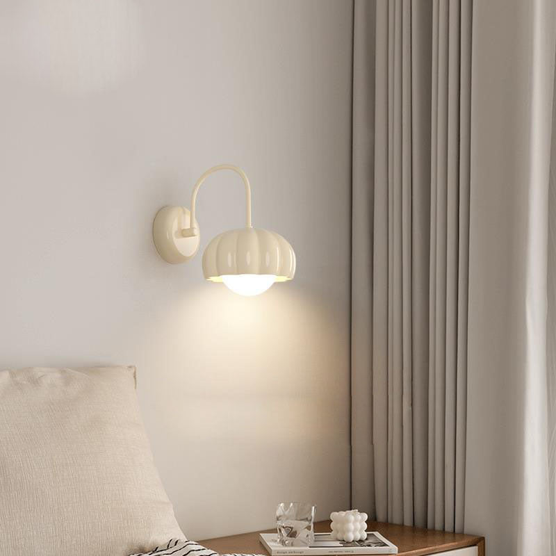 Minimalist Cream Oval Resin PE 1-Light Wall Sconce Lamp