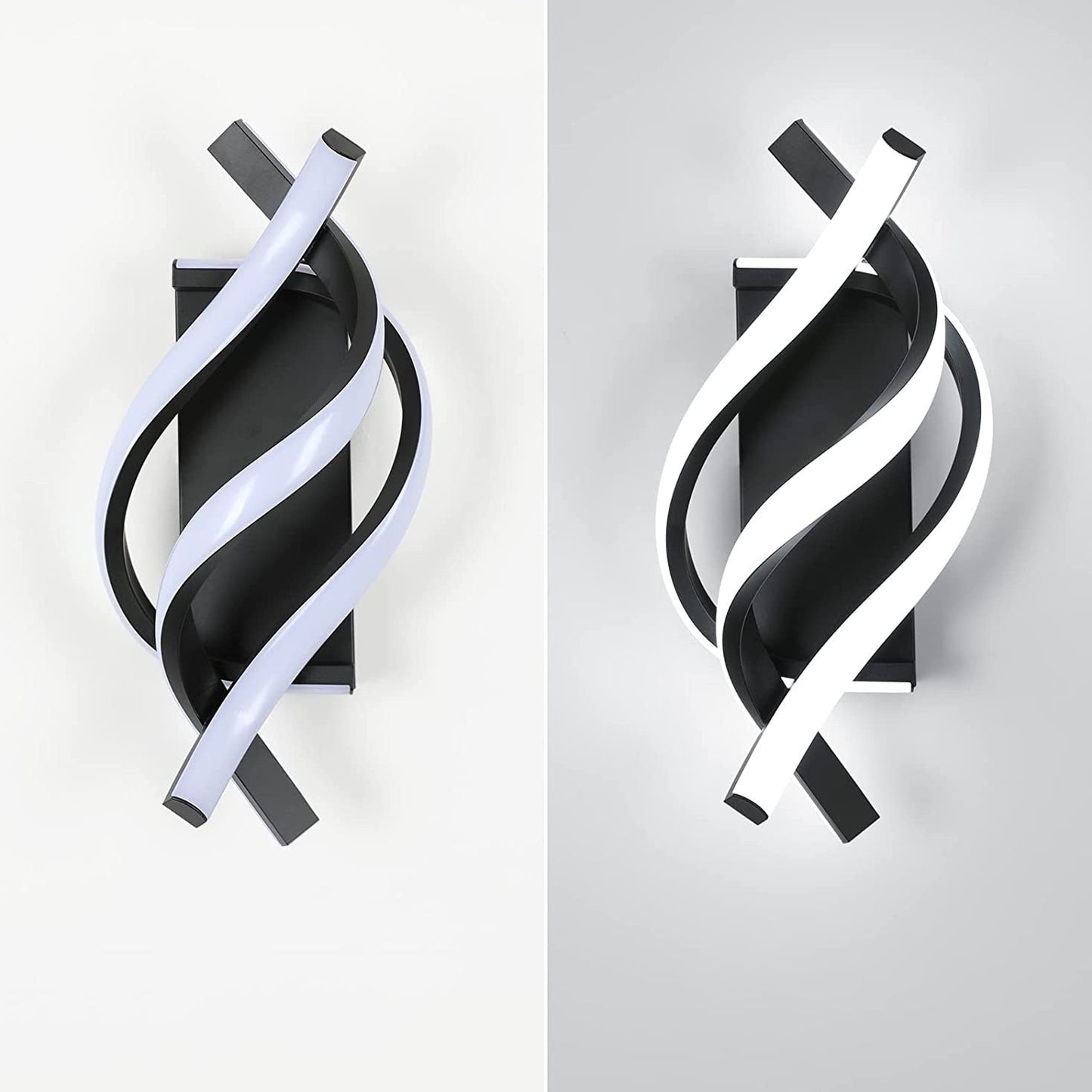 Spiral Line Aluminium Acrylic Silicone LED Wall Sconce Lamp