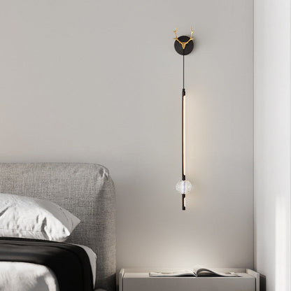 Strip Orb Full Copper Crystal Silicone LED Wall Sconce Lamp