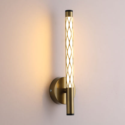 Minimalist Cylindrical Hollow Iron PC LED Wall Sconce Lamp