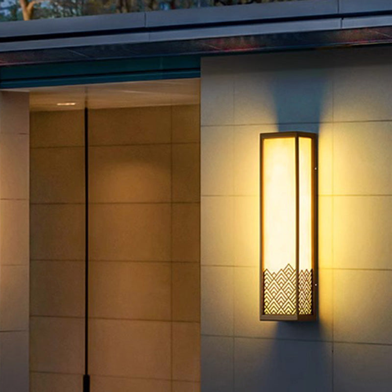 Chinese Imitation Marble Cubic LED Outdoor Wall Sconce Lamp