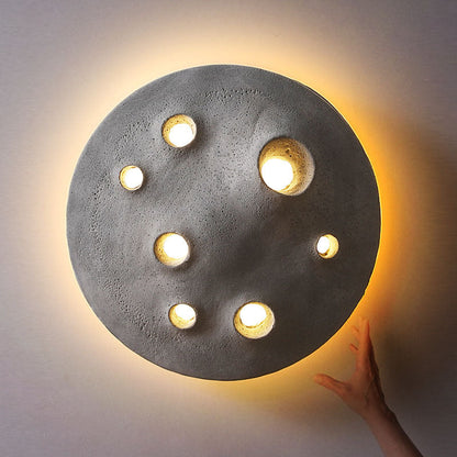Creative Waterproof Lunar Concrete LED Wall Sconce Lamp