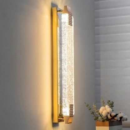 Dazzling Crystal Shade Stainless Steel LED Wall Sconce Lamp
