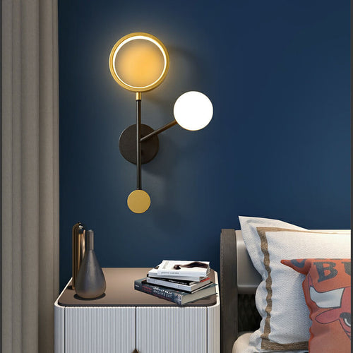 Creative Aluminum Lamp Ring Acrylic LED Wall Sconce Lamp