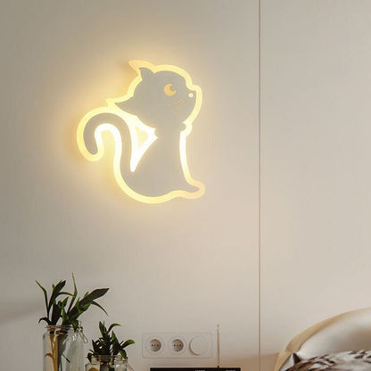 Creative Acrylic Cat Design Iron LED Wall Sconce Lamp