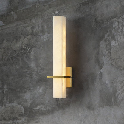 Light Full Copper Rectangular Lucite LED Wall Sconce Lamp