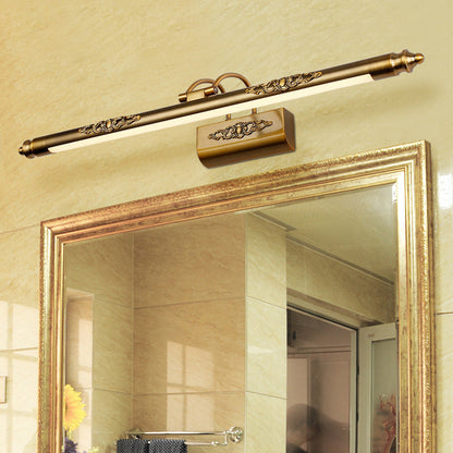 Iron Rocker Arm LED Vanity Mirror Front Wall Sconce Lamp