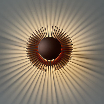 Aluminum Round Sun Flower Design LED Wall Sconce Lamp