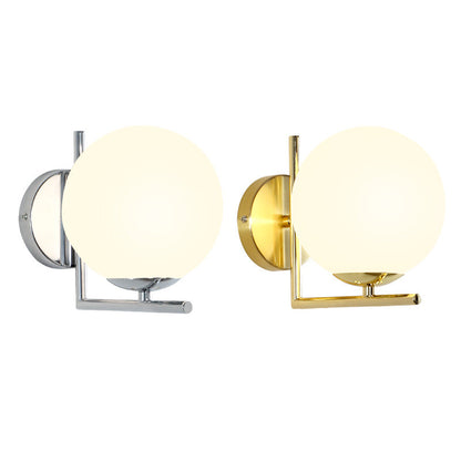 Nordic Metal Glass Ball 1-Light Wall Sconce Lamp